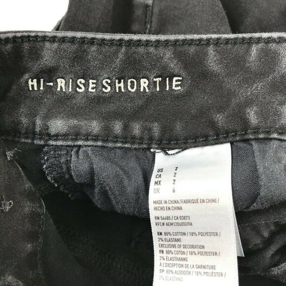 American Eagle Hi Rise Shortie Denim Jean Shorts - Picture 9 of 10